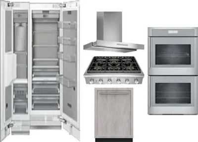 6 Piece Package Includes Refrigerator, Freezer, Cooktop, Wall Oven, Hood And Dishwasher