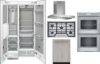 6 Piece Package Includes Refrigerator, Freezer, Cooktop, Wall Oven, Hood And Dishwasher