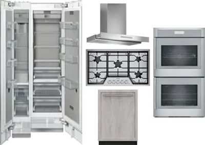 6 Piece Package Includes Refrigerator, Freezer, Cooktop, Wall Oven, Hood And Dishwasher