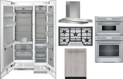 6 Piece Package Includes Refrigerator, Freezer, Cooktop, Wall Oven, Hood And Dishwasher