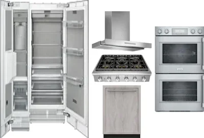 6 Piece Package Includes Refrigerator, Freezer, Cooktop, Wall Oven, Hood And Dishwasher