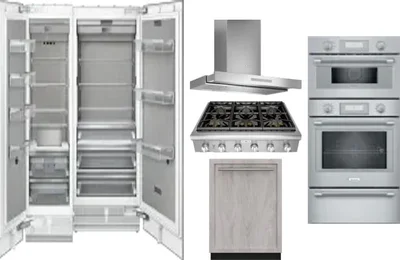 6 Piece Package Includes Refrigerator, Freezer, Cooktop, Wall Oven, Hood And Dishwasher