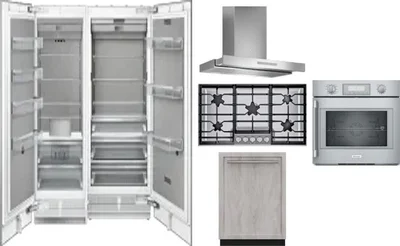 6 Piece Package Includes Refrigerator, Freezer, Cooktop, Wall Oven, Hood And Dishwasher