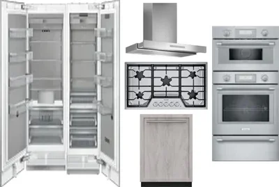 6 Piece Package Includes Refrigerator, Freezer, Cooktop, Wall Oven, Hood And Dishwasher