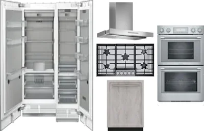 6 Piece Package Includes Refrigerator, Freezer, Cooktop, Wall Oven, Hood And Dishwasher
