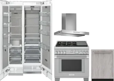 5 Piece Package Includes Refrigerator, Freezer, Range, Hood And Dishwasher