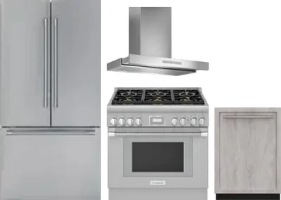 4 Piece Package Includes Refrigerator, Range, Hood And Dishwasher
