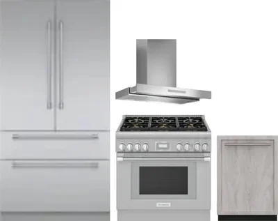 4 Piece Package Includes Refrigerator, Range, Hood And Dishwasher
