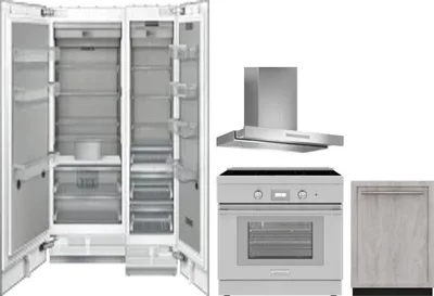 5 Piece Package Includes Refrigerator, Freezer, Range, Hood And Dishwasher