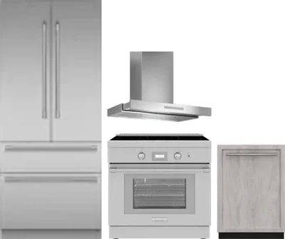 4 Piece Package Includes Refrigerator, Range, Hood And Dishwasher