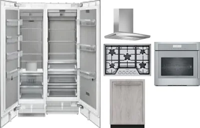 6 Piece Package Includes Refrigerator, Freezer, Cooktop, Wall Oven, Hood And Dishwasher