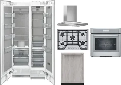 6 Piece Package Includes Refrigerator, Freezer, Cooktop, Wall Oven, Hood And Dishwasher