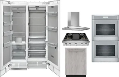 6 Piece Package Includes Refrigerator, Freezer, Cooktop, Wall Oven, Hood And Dishwasher