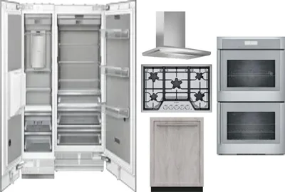 6 Piece Package Includes Refrigerator, Freezer, Cooktop, Wall Oven, Hood And Dishwasher