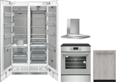 5 Piece Package Includes Refrigerator, Freezer, Range, Hood And Dishwasher