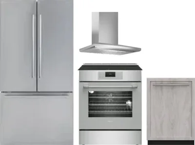 4 Piece Package Includes Refrigerator, Range, Hood And Dishwasher