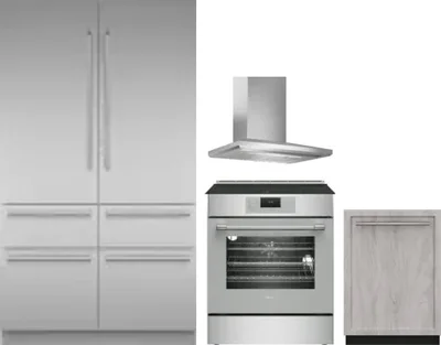 4 Piece Package Includes Refrigerator, Range, Hood And Dishwasher