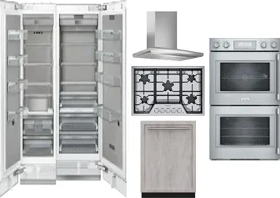 6 Piece Package Includes Refrigerator, Freezer, Cooktop, Wall Oven, Hood And Dishwasher