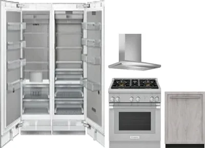 5 Piece Package Includes Refrigerator, Freezer, Range, Hood And Dishwasher