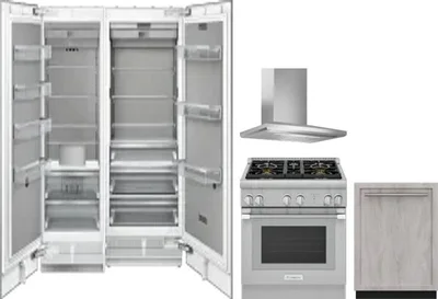 5 Piece Package Includes Refrigerator, Freezer, Range, Hood And Dishwasher