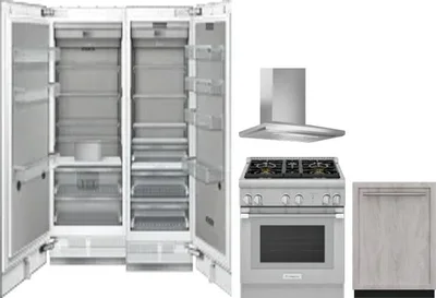 5 Piece Package Includes Refrigerator, Freezer, Range, Hood And Dishwasher
