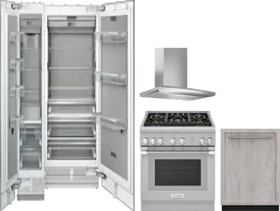 5 Piece Package Includes Refrigerator, Freezer, Range, Hood And Dishwasher