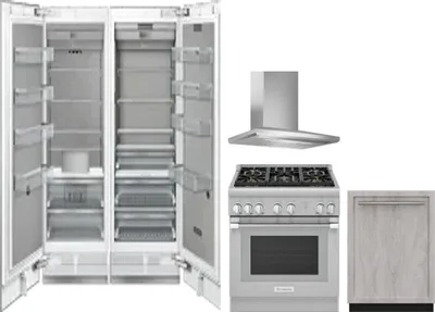 5 Piece Package Includes Refrigerator, Freezer, Range, Hood And Dishwasher