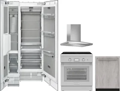 5 Piece Package Includes Refrigerator, Freezer, Range, Hood And Dishwasher