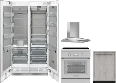 5 Piece Package Includes Refrigerator, Freezer, Range, Hood And Dishwasher