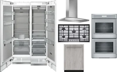 6 Piece Package Includes Refrigerator, Freezer, Cooktop, Wall Oven, Hood And Dishwasher