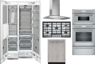 6 Piece Package Includes Refrigerator, Freezer, Cooktop, Wall Oven, Hood And Dishwasher