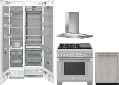 5 Piece Package Includes Refrigerator, Freezer, Range, Hood And Dishwasher