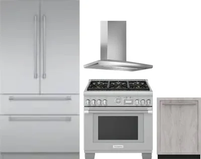 4 Piece Package Includes Refrigerator, Range, Hood And Dishwasher