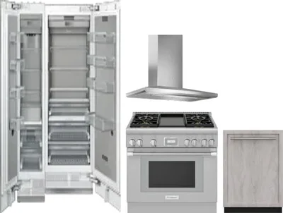 5 Piece Package Includes Refrigerator, Freezer, Range, Hood And Dishwasher