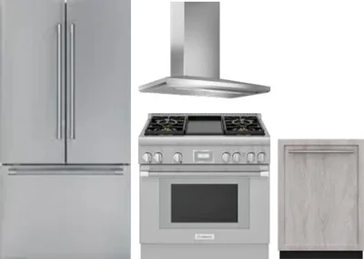4 Piece Package Includes Refrigerator, Range, Hood And Dishwasher