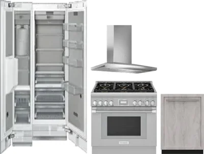 5 Piece Package Includes Refrigerator, Freezer, Range, Hood And Dishwasher
