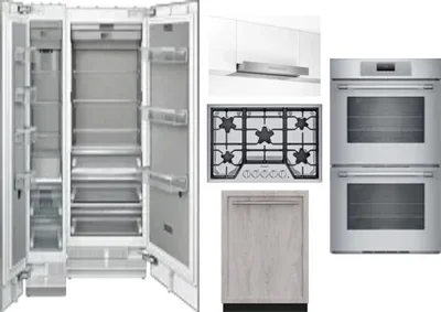 6 Piece Package Includes Refrigerator, Freezer, Cooktop, Wall Oven, Hood And Dishwasher