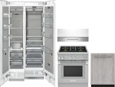 5 Piece Package Includes Refrigerator, Freezer, Range, Hood And Dishwasher