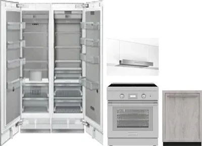 5 Piece Package Includes Refrigerator, Freezer, Range, Hood And Dishwasher