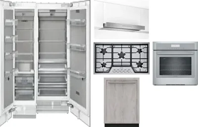 6 Piece Package Includes Refrigerator, Freezer, Cooktop, Wall Oven, Hood And Dishwasher