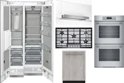 6 Piece Package Includes Refrigerator, Freezer, Cooktop, Wall Oven, Hood And Dishwasher