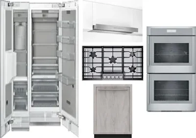 6 Piece Package Includes Refrigerator, Freezer, Cooktop, Wall Oven, Hood And Dishwasher
