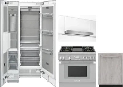 5 Piece Package Includes Refrigerator, Freezer, Range, Hood And Dishwasher
