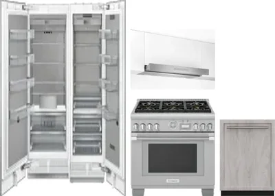 5 Piece Package Includes Refrigerator, Freezer, Range, Hood And Dishwasher