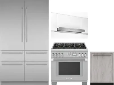4 Piece Package Includes Refrigerator, Range, Hood And Dishwasher
