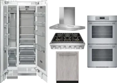 6 Piece Package Includes Refrigerator, Freezer, Cooktop, Wall Oven, Hood And Dishwasher