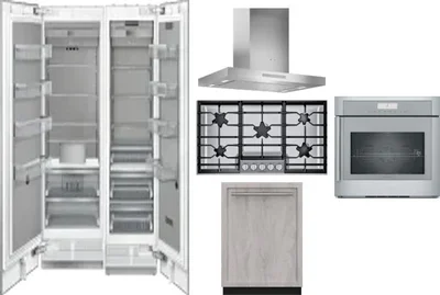6 Piece Package Includes Refrigerator, Freezer, Cooktop, Wall Oven, Hood And Dishwasher