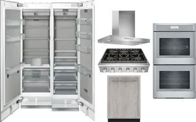 6 Piece Package Includes Refrigerator, Freezer, Cooktop, Wall Oven, Hood And Dishwasher