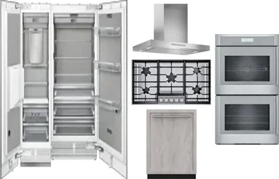 6 Piece Package Includes Refrigerator, Freezer, Cooktop, Wall Oven, Hood And Dishwasher
