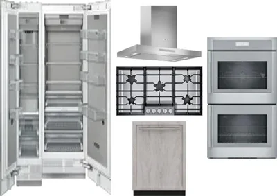 6 Piece Package Includes Refrigerator, Freezer, Cooktop, Wall Oven, Hood And Dishwasher